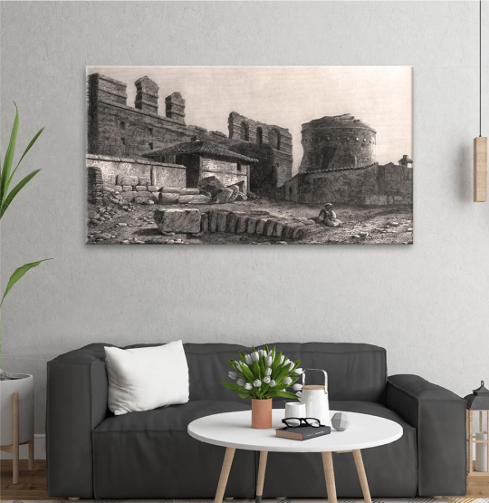 Siyah Beyaz Kanvas Tablo 